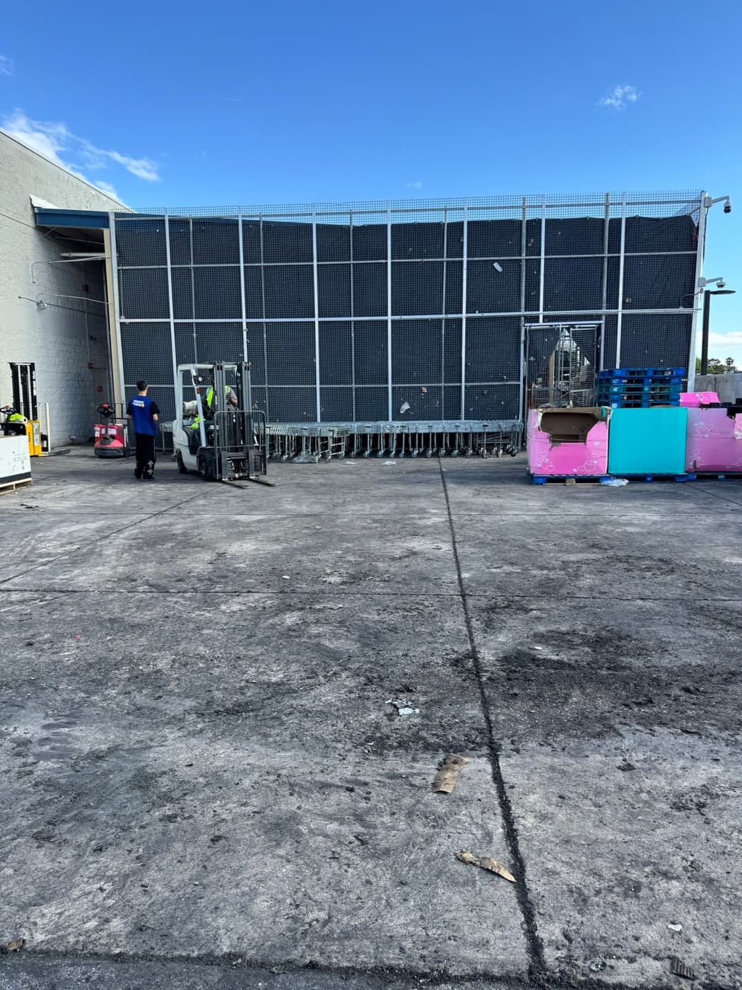 The same commercial lot cleared and organized after JunkMD LV junk removal